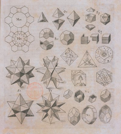 Geometrische Formen, aus Harmonices Mundi von Johannes Kepler, veröffentlicht in Linz, 1619 von Austrian School