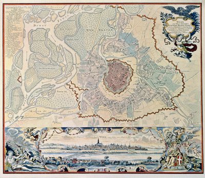 Plan der Stadt Wien, nach einem Stich von 1720 von Austrian School