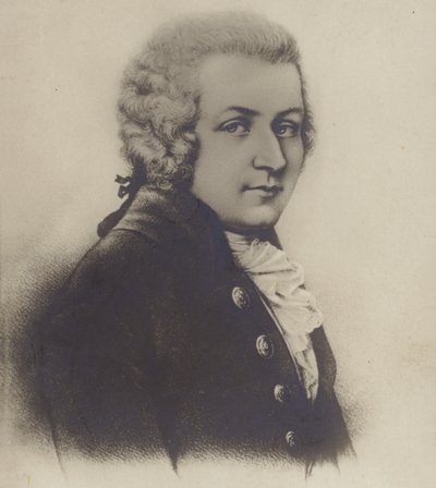 Porträt von Wolfgang Amadeus Mozart von Austrian School