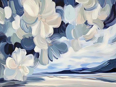 Blaue Blumenlandschaft von Avanesova Elena