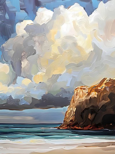Wolken über goldenen Klippen von Avanesova Elena