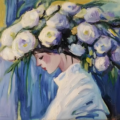 Träumerisches Blumenporträt von Avanesova Elena