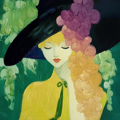 Elegante Frau in Blüte von Avanesova Elena