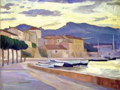 Mediterraner Hafen-Sonnenuntergang von Avanesova Elena