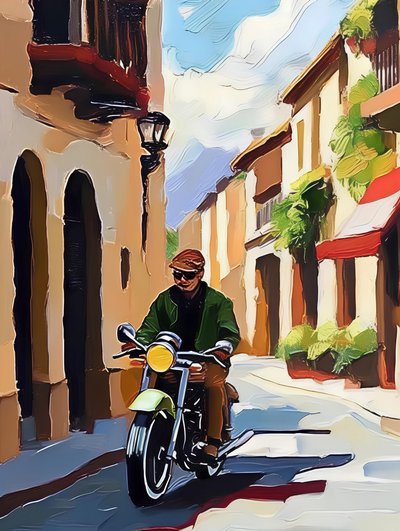 Motorrad Straßenfahrt von Avanesova Elena
