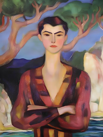 Stilvolle Figur an der Küste von Avanesova Elena