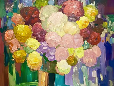 Lebhaftes Blumenbouquet von Avanesova Elena