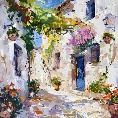 Lebendige Dorfstraße von Avanesova Elena
