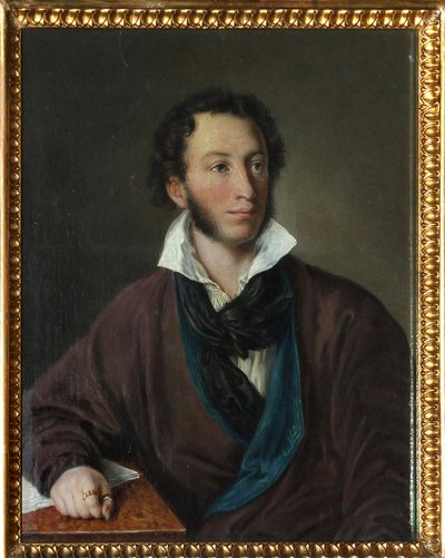 Porträt des Schriftstellers Alexander Puschkin (1799-1837) - Kopie nach W. Tropinin, von Avdotja Petrowna Jelagina (1789-1877) von Avdotya Petrovna Yelagina