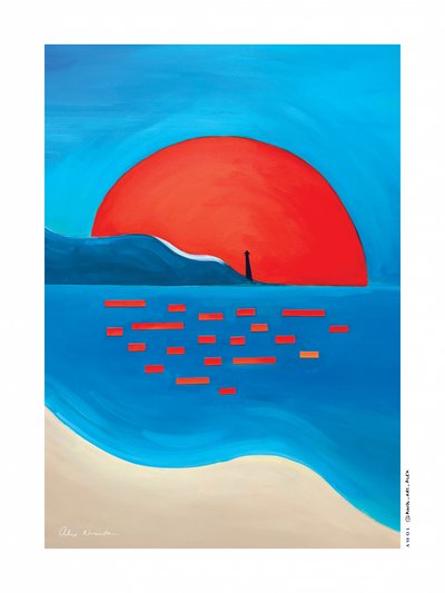 Roter Sonnen-Leuchtturm von Awol Art Alex