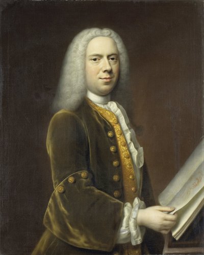 Porträt eines Mannes, wahrscheinlich Cornelis Troost (1696-1750) von Balthasar Denner