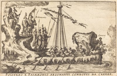 Polifemo und Palemonio Argonauten geführt von Ceres von Balthasar Moncornet after Remigio Cantagallina