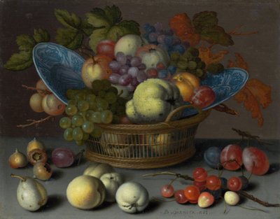 Korb mit Früchten, um 1622 von Balthasar van der Ast