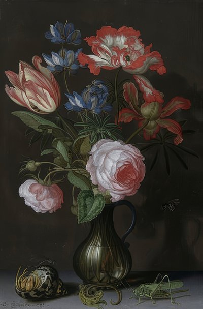 Blumenstillleben, um 1630 von Balthasar van der Ast