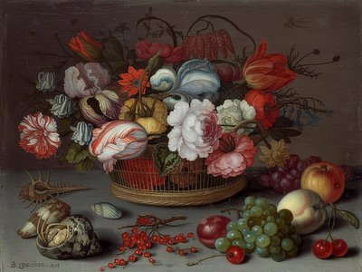 Korb mit Blumen von Balthasar van der Ast