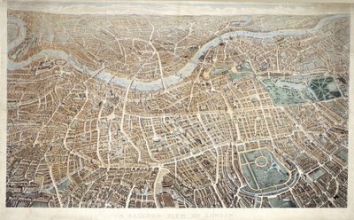 Ballonansicht von London, gesehen von Hampstead von Banks and Co.
