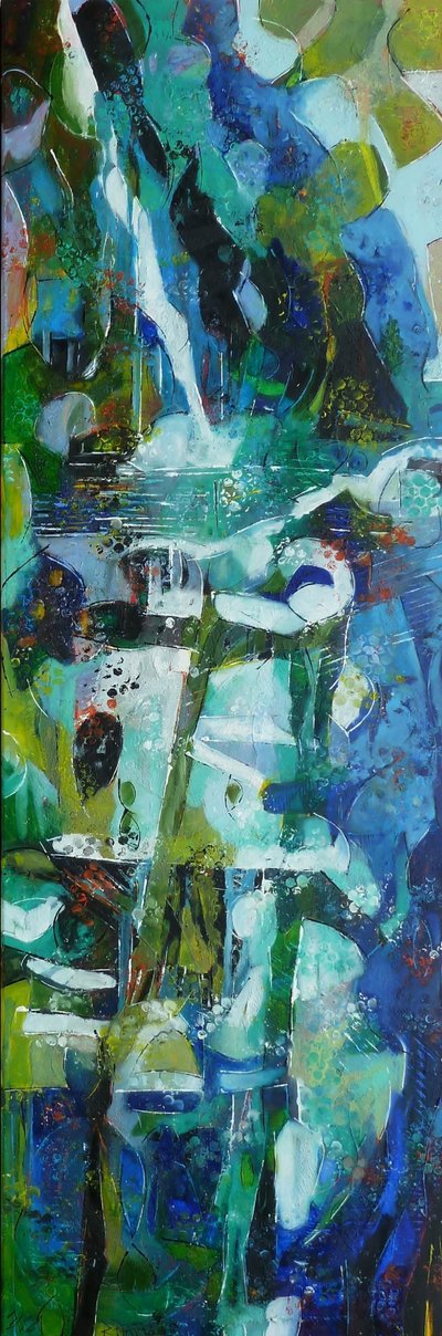 Dynamischer Blau-Grün-Fluss von Barbara Piatti