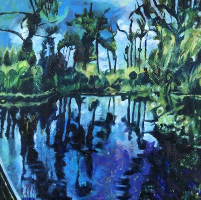 Lebendige blaue Reflexionen von Barbara Piatti