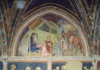 Die Anbetung der Könige, aus einer Serie von Szenen des Neuen Testaments von Barna da Siena