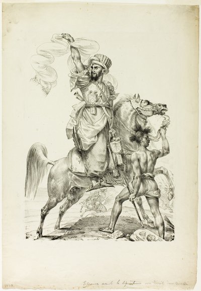 Berittener Mameluken-Häuptling ruft um Hilfe von Baron Antoine Jean Gros