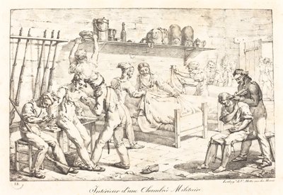 Innenraum einer Militärkammer von Baron Louis Albert Guillain Bacler d