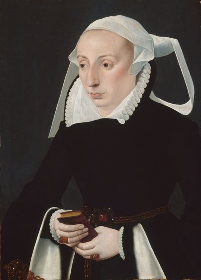 Porträt einer Frau mit einem Gebetbuch von Bartholomaus the Younger Bruyn