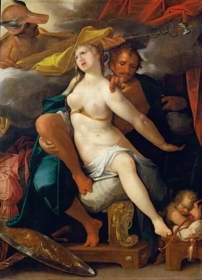 Venus und Mars von Merkur gewarnt von Bartholomeus Spranger