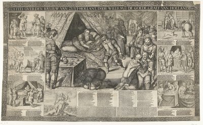 Urteil von Graf Wilhelm III. über den Vogt von Südholland, 1336 von Bartholomeus Willemsz. Dolendo (signed by artist)