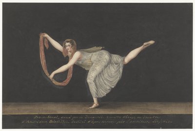 Tänzerin Annette Köbler, den Pas-de-Shawl ausführend von Bartholomeus Ziesenis