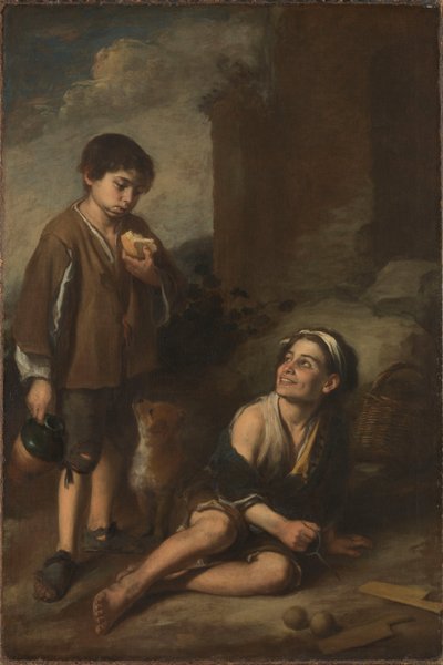 Zwei Bauernjungen von Bartolomé Esteban Murillo