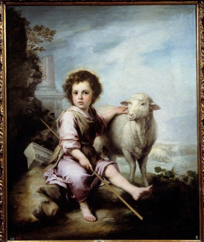 Der gute Hirte. Gemälde von Bartolomé Murillo (1618-1682) 17. Jahrhundert. Madrid, Prado-Museum von Bartolomé Esteban Murillo