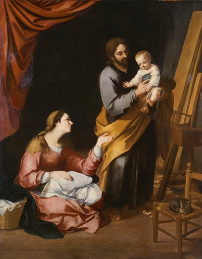 Die Heilige Familie in der Werkstatt des Zimmermanns von Bartolomé Esteban Murillo