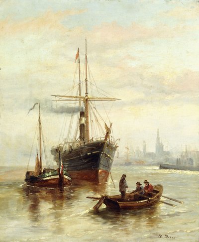 Eine Hafenszene mit Blick auf Venedig von Bartolomeo Bezzi