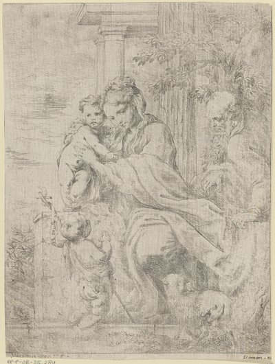 Heilige Familie mit dem jungen Johannes dem Täufer von Bartolomeo Biscaino