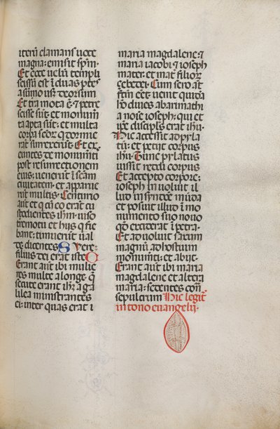 Missale: Fol. 122: enthält Musik für Hely Hely Lama usw. innerhalb der St. Mattion Passion von Bartolomeo Caporali