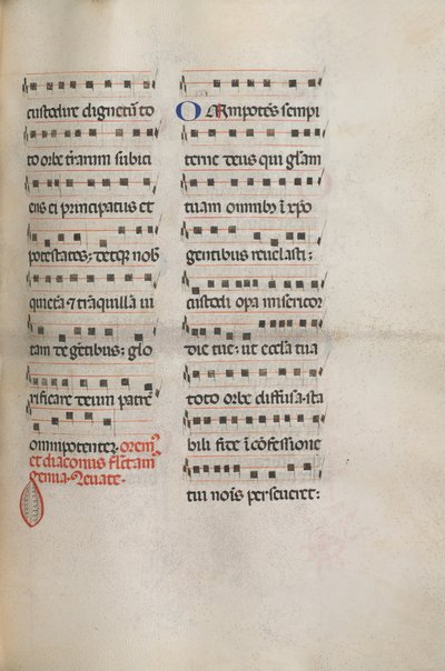 Missale: Fol. 146: Musik für verschiedene Gebete, 1469 von Bartolomeo Caporali