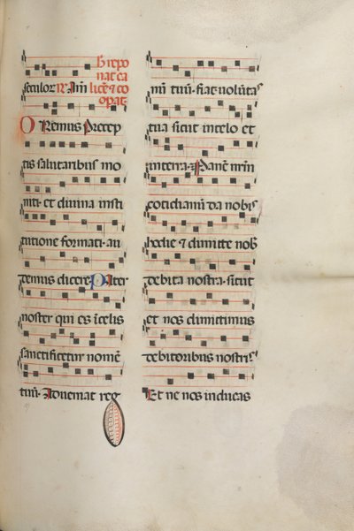 Missale: Fol. 189: Musik für verschiedene Gebete von Bartolomeo Caporali