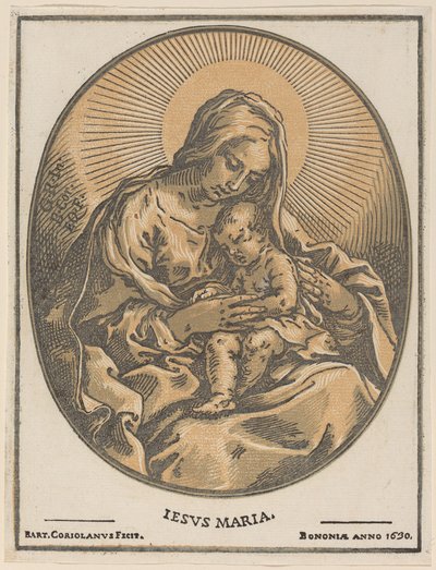 Jungfrau und Kind von Bartolomeo Coriolano after Guido Reni