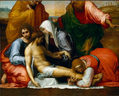 La Lamentation sur le Christ mort - Compianto sul Cristo morto von Bartolomeo Fra