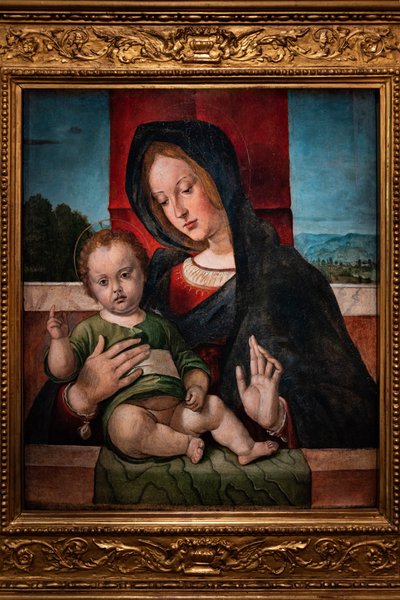 Madonna mit Jesuskind, letztes Jahrzehnt des 15. Jahrhunderts von Bartolomeo Montagna