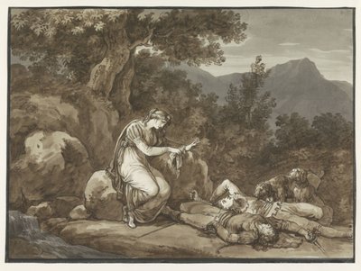 Colma beklagt den Tod von Salgar und ihrem Bruder von Bartolomeo Pinelli