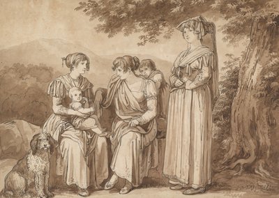 Familie des Künstlers von Bartolomeo Pinelli