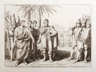 Gaius Popillius wird als Gesandter zu König Antiochos IV. von Syrien geschickt von Bartolomeo Pinelli