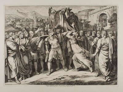 Marco Horatius tötet seine Schwester von Bartolomeo Pinelli