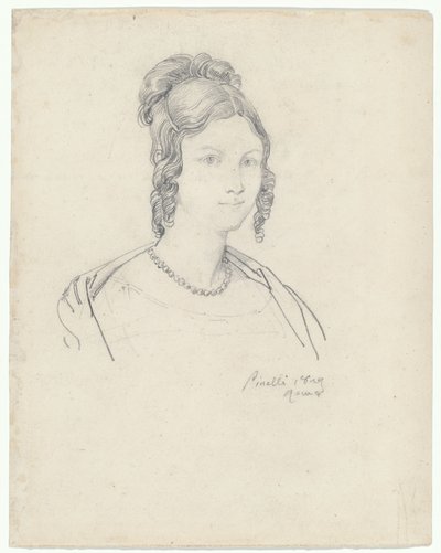 Porträt einer jungen Frau, möglicherweise Prinzessin Barbara Massimo von Bartolomeo Pinelli