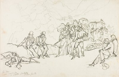 Der Überfall auf die Postkutsche von Bartolomeo Pinelli