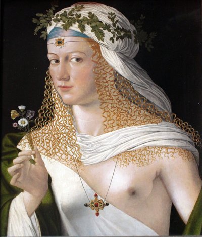 Idealisiertes Porträt einer Kurtisane als Flora von Bartolomeo Veneto
