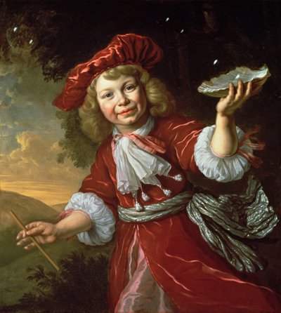 Homo Bulla: Ein Junge, der Blasen bläst, ca. 1665 von Bartolomeus van der Helst