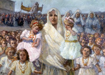 Prozession der Jungfrauen von Rapino von Basilio Cascella
