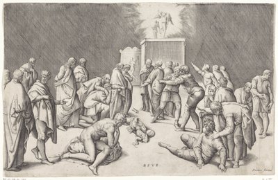 Arche des Bundes im Tempel von Dagon von Battista Franco